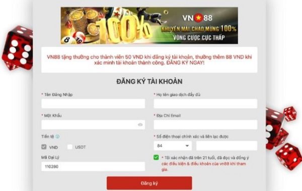 Quy trình đăng ký tài khoản VN88 newbie cần biết