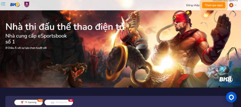 Đăng nhập vào BK8 để tận hưởng các dịch vụ của nhà cái